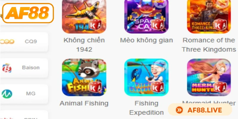 Một số tựa game bắn cá AF88 hay cực nổi bật