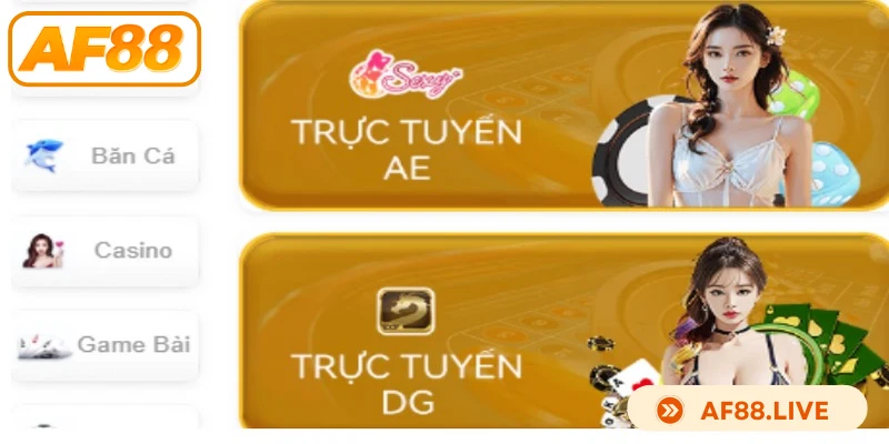 Top game hot tại casino AF88 không thể bỏ qua