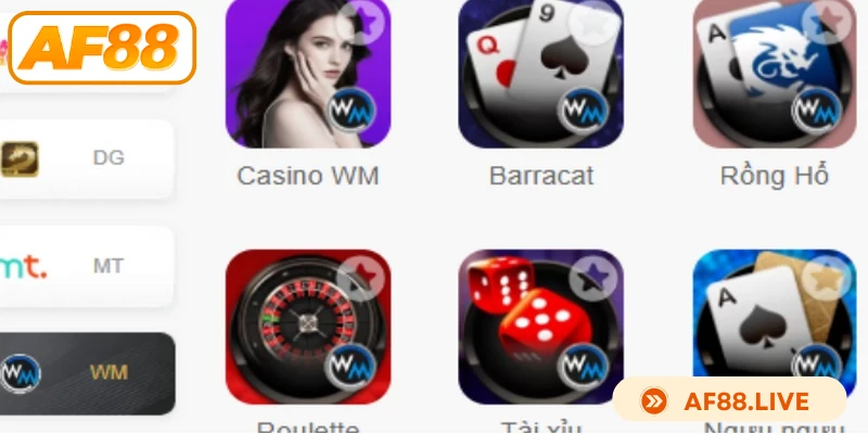 Ưu điểm nổi bật của sảnh casino AF88