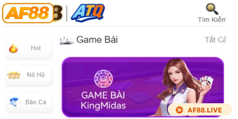 Game bài AF88 là sảnh chơi được xây dựng bằng công nghệ hiện đại
